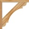 Ekena Millwork Olympic Block Rough Sawn Bracket w/ Offset Brace, Western Red Cedar, 4"W x 28"D x 28"H BKT0402X28X28OLY05RWR - alternate 4